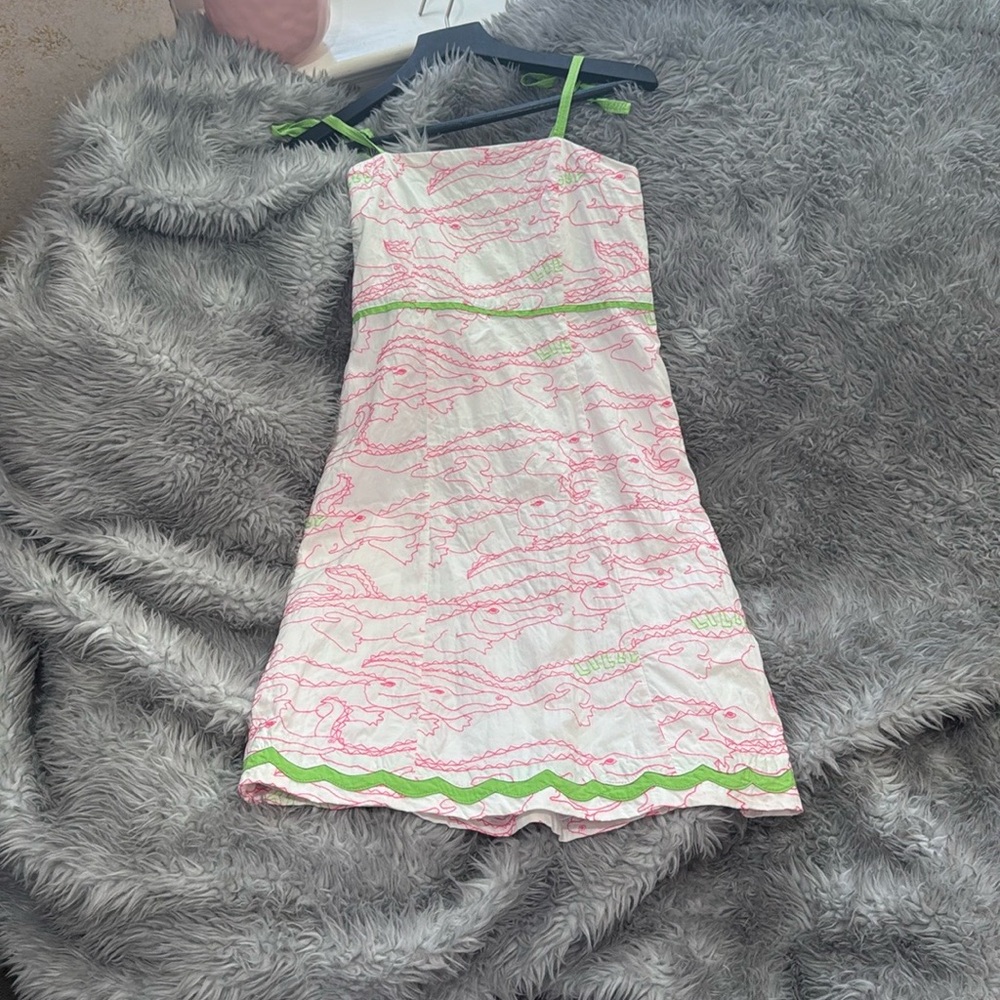 Lilly Pulitzer Pink and Green Kids summer ☀️💖🌴Casual Dress
